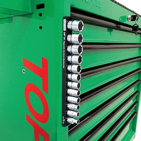Держатель для головок (планка магнитная) 3/8" 280мм 12PCS TOPTUL PBKB3B2612 PBKB3B2612 фото