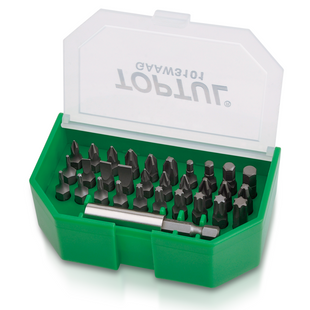 Набор бит 1/4" SL;PH;PZ;TORX;HEX +магнитный держатель 31ед. TOPTUL GAAW3101 GAAW3101 фото