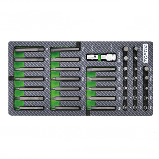 Набор бит 10мм HEX, TORX, SPLINE 40ед. (В ложементе, тип А) GEA0401 TOPTUL GEA0401 фото