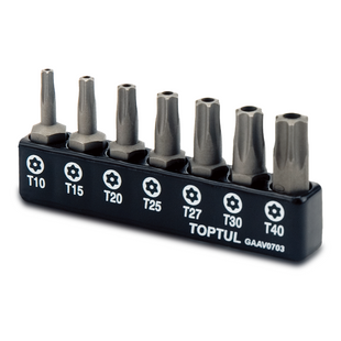 Набор бит 1/4" 7ед. (Torx: T10-T40 с отверстием) TOPTUL GAAV0703 GAAV0703 фото