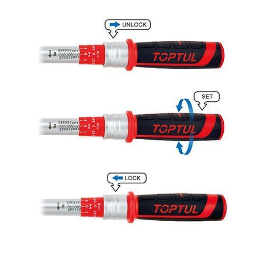 Ключ динамометричний 3/8"x340mm(L) 10-60Nm TOPTUL ANBV1206 ANBV1206 фото