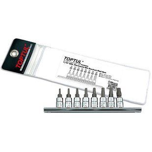 Набор бит пятигранных 1/4" TORX T8-T40 с отверстием 8ед. TOPTUL GAAG0805 GAAG0805 фото