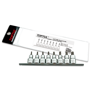 Набор бит пятигранных впрессованных в головку 1/2" TORX T20-T55 с отверстием 8ед. TOPTUL GAAG0806 GAAG0806 фото
